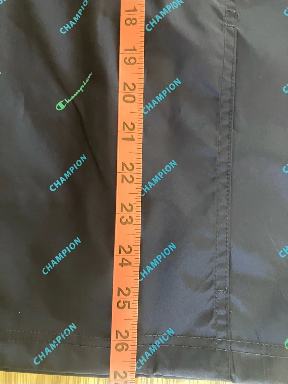 CHAMPION Navy Pullover Anorak Light Blue Logo Print Front Pocket Men’s Sz S NWOT